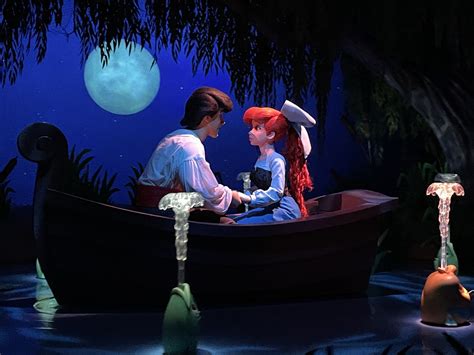 There are 183 characters in Under the Sea ~ Journey of The Little Mermaid. More than 70 percent of them are featured in the “Under the Sea” scene. The Audio-Animatronics figure of the sea witch Ursula is 7 1/2-feet tall and 12 feet wide. If the grand mural in the load-in area were turned on its side, it would reach a depth of more than 14 ... 